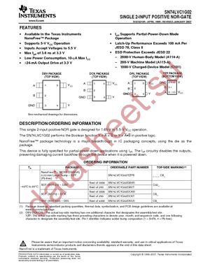 SN74LVC1G02DBVRE4 datasheet  